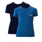 Lot de 2 tee - shirt ea7 emporio armani - r�f. 111670 - 3r715 - 50336 - bleu - coupe ajust�e - col rond ...