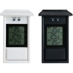 Lot de 2 thermomtre min maxi affichage digital serre de jardin - mur intrieur ou extrieur