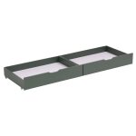 Lot de 2 tiroirs de rangement verts pour lit