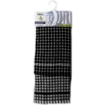 Lot de 2 torchons carre eponge noir