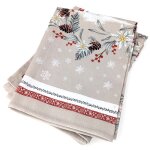 Lot de 2 torchons de cuisine 50x70 cm coton chalet lin Lot de 2 torchons de cuisine 50x70 cm coton chalet lin