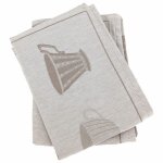 Lot de 2 torchons de cuisine pur coton 50x70 cm delicara beige