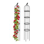 Relaxdays trellis ob�lisque lot de 2 180 cm de hauteur plantes grimpantes en m�tal stable tour pour rosier ...