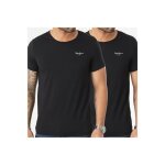 Lot 2 tshirts unis - pepe jeans - homme - coupe ajustée - manches courtes - noir Lot 2 tshirts unis - pepe jeans - homme - coupe ajustée - manches courtes - noir