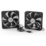 Lot de 2 ventilateur usb pc 120 mm silencieux trois vitesse r�glable ventilateurs pc 12cm fan 5v pour ...