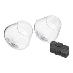 Lot de 2 verres  whisky pierres 30cl transparent
