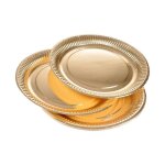 Lot de 20 assiettes en carton vitamine 23cm or