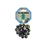 Lot de 20 billes + 1 calot scarabee - collection insectes - billes en verre enfant - jeu plein air recreation ...