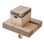 Cartons de dmnagement - made in france - lot de 20 - 40 x 30 x 30 cm - poignes renforces - 10 kg ...