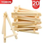 Lot de 20 mini chevalet triangulaires 16 * 9 cm petit chevalet en bois mini pr�sentoir pour les cartes ...