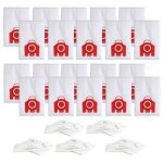 Lot de 20 sacs  poussire de rechange fjm 3d convient pour miele s200s300s600s4 s6 compacte c2 c1 srie ...