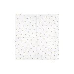 Lot de 20 serviettes en papier blanc curs or 33 x 33 cm