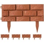 Bordures de jardin imitation brique - lot de 24