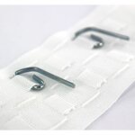 Lot de 25 agrafes escargot pour galon fronceur / ruflette gris clair diam. 20 mm