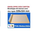 Lot de 25 enveloppe dos carton rigide a4 pochette marron blond c4 229 x 324 poche sac rigide pour envoi ...