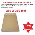 Lot de 25 enveloppe pochettes kraft arm� format a4 + c4 + fermeture auto - adh�sive kraft renforc� 130 ...