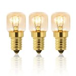 Lot de 3 ampoules de four 15 w résistantes à la chaleur jusquà 300 degrés - 2700 kblanc chaud Lot de 3 ampoules de four 15 w résistantes à la chaleur jusquà 300 degrés - 2700 kblanc chaud