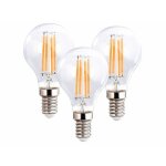 Lot de 3 ampoules led filament e14 à intensité variable - 4 w - 470 lm - blanc chaud - luminea Lot de 3 ampoules led filament e14 à intensité variable - 4 w - 470 lm - blanc chaud - luminea