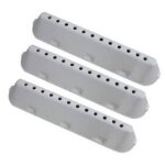 Lot de 3 aubes de tambour 226 mm pour lave - linge hotpoint - ariston - indesit - garantie 2 ans - blanc ...