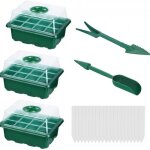 Lot de 3 bac � semis mini serre pour semis plateau de germination plateau semis plateaux de d�marrage ...