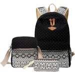 Lot de bagages - saideng - sac � dos pochette trousse - toile - noir - pour fille
