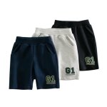 Lot de 3 bermuda short enfant garon en coton t confortable sport casual doux taille lastique