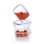 Lot de 3 boites pure box active - rectangle - verre trempé - hermétique et extra résistant - 122 + 82 ... Lot de 3 boites pure box active - rectangle - verre trempé - hermétique et extra résistant - 122 + 82 ...