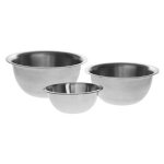 Bols  mixer - paris prix - lot de 3 - inox - 26cm - argent - compatible lave - vaisselle