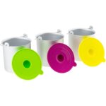 Lot de 3 bols pour turbine � glace hf180 - h. koenig bo318 - capacit� 1l - couleurs acidul�es