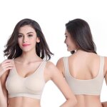 Lot de 3 brassi�res de sport pour femmes - kaki - grande taille - sans armatures xh478