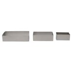 Lot de 3 cadres  ptisserie rectangulaires 20cm argent