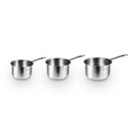 Lot de 3 casseroles 14 16 et 18 cm bea kitchencook