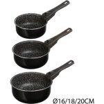 Casseroles pierre noir - paris prix - lot de 3 - cuisson sans matière grasse Casseroles pierre noir - paris prix - lot de 3 - cuisson sans matière grasse