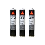 Lot de 3 colle - mastics hybride sika sikaflex 521 uv - blanc - 300ml