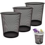 Lot de 3 corbeille � papier 12l poubelle de bureau m�tal maille petit corbeille poubelle bureau de cusine ...