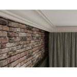 Lot de 3 corniches plafond en polystyrne l290 x l1. 4 x h6 cm blanc - toscria