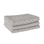 Lot de 3 couches lavables en coton bio - roba - lil planet - 80x80 cm - gris
