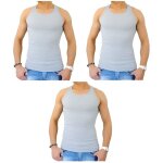 Lot de 3 débardeurs marcel maillot de corps homme 100% cotongris xxxl Lot de 3 débardeurs marcel maillot de corps homme 100% cotongris xxxl