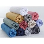 Drap housse - haute qualité - 180x200 cm - lot de 3 - bonnet 30 cm - polycoton multicolore Drap housse - haute qualité - 180x200 cm - lot de 3 - bonnet 30 cm - polycoton multicolore