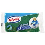 Lot de 3 ponges vgtale grattante verte - nicols - cello classic