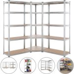 Lot de 3 �tag�res charges lourdes acier et mdf 15 plateaux modulable max. 875 kg par �tag�re dangle garage ...