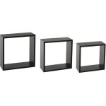3 grandes �tag�res murales fixy cube noir - 5 five simply smart