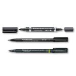 Lot de 3 feutres - noir - pointe moyenne fine et large - staedtler