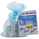 Lot de 3 gla�ons en granit - on the rocks - mont - blanc - sachet couleur