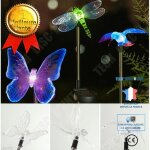 Lot de 3 lampe solaire extérieur jardin décorative à planter haute balcon lumières multi couleurs led ... Lot de 3 lampe solaire extérieur jardin décorative à planter haute balcon lumières multi couleurs led ...