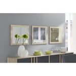 Lot de 3 miroirs malmo. cadre coloris chne clair sonoma. accessoire idal pour la dcoration de votre ...
