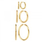 Lot de 3 paires de boucles doreilles sc boh�me en acier inoxydable