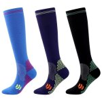 Lot de 3 paires chaussettes de contention pour hommes et femmeswovte bas de contention pour sport running ...
