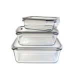 Plats  four - paris prix - forno - lot de 3 - verre - couvercles hermtiques