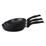 Lot de 3 poles - royalty line - 28 24 20 cm - antiadhsif effet pierre - lave - vaisselle - tous feux ...